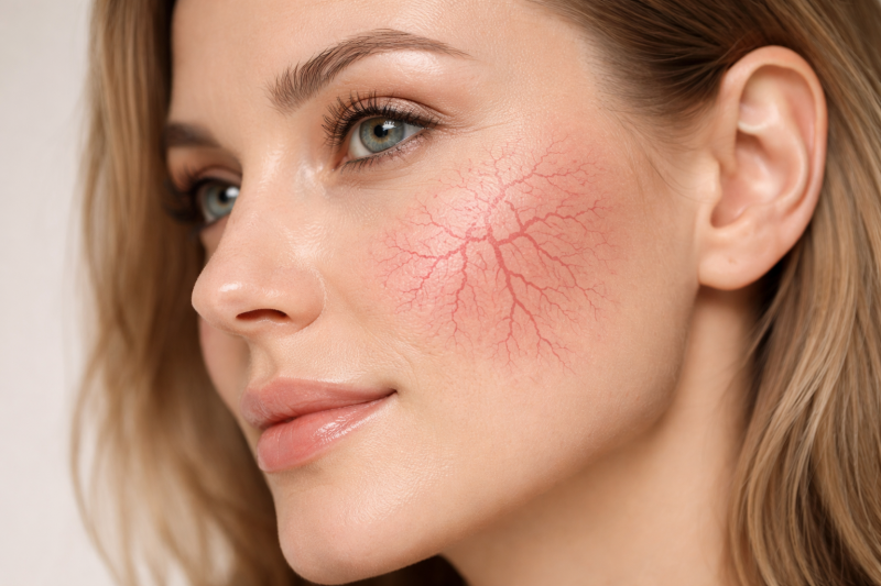 Сосудистые звёздочки и лопнувшие капилляры на лице: причины, лечение и профилактика
