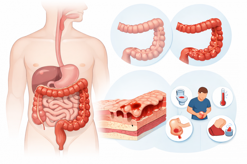 Язвенный колит: симптомы, причины, диагностика и лечение