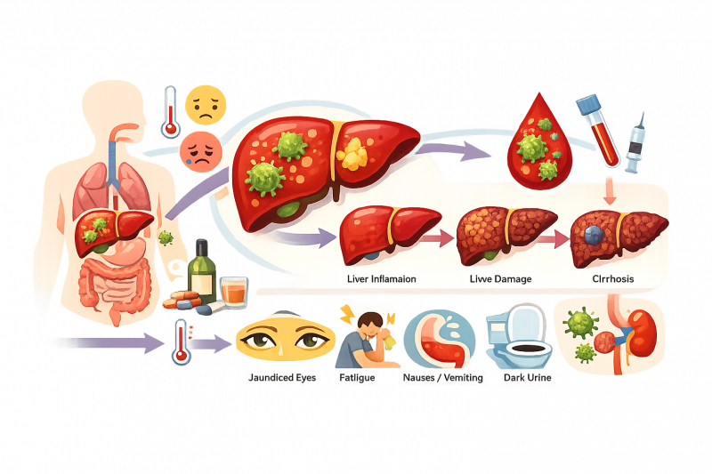 Гепатит: виды, причины, симптомы, диагностика, лечение