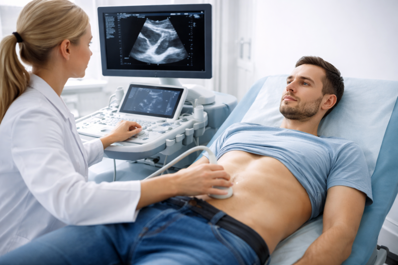 УЗИ органов брюшной полости: подготовка, ход исследования и что видно по печени, желчному пузырю, поджелудочной и селезёнке